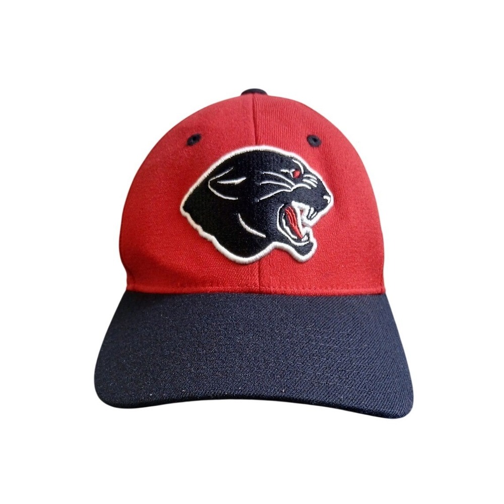 Zephyr Lakeville Panthers Hat Red Navy Blue Stretch‎ Fit Baseball Cap M/L